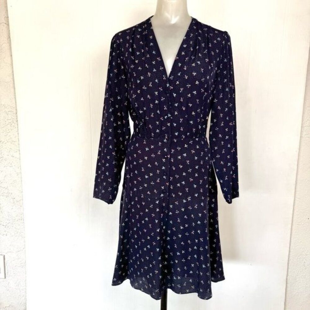 TAILORED Rebecca Taylor Clover print dot Jacquard dress size 8 - Picture 2 of 13
